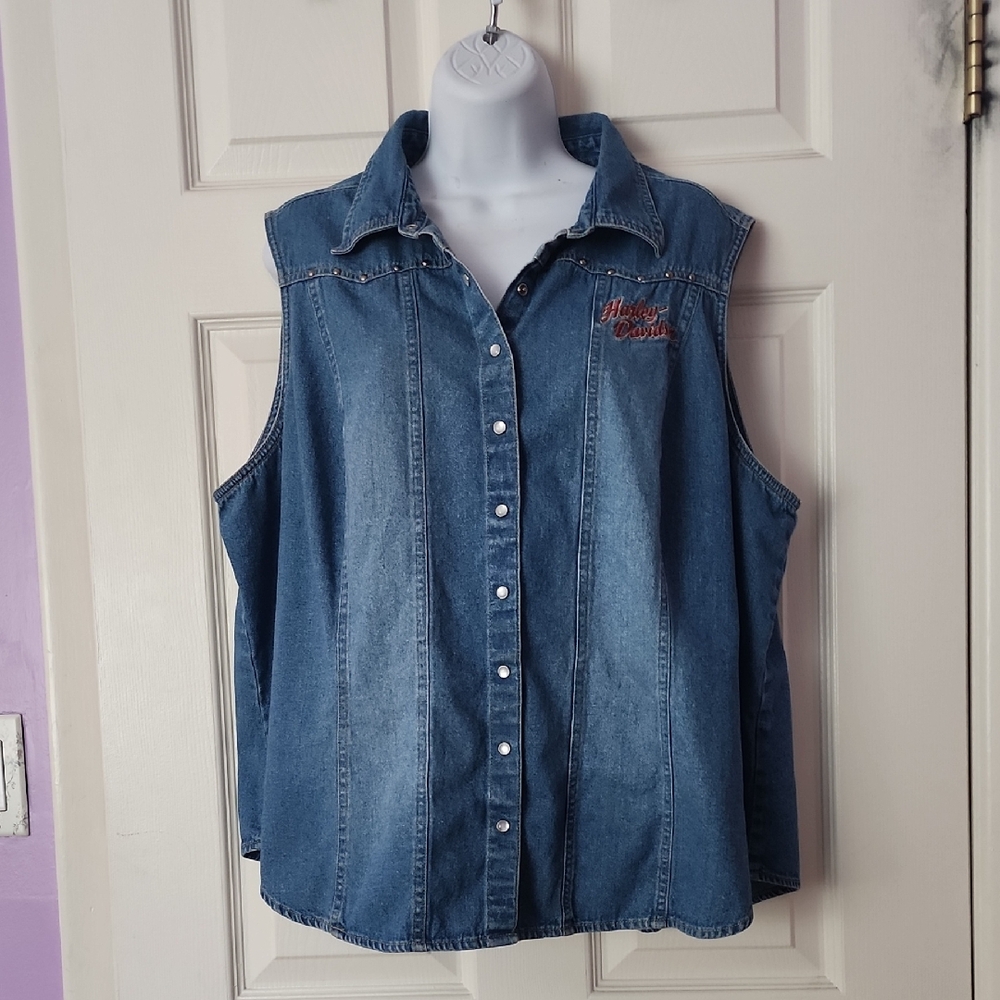 Harley-Davidson Blue Denim Vest